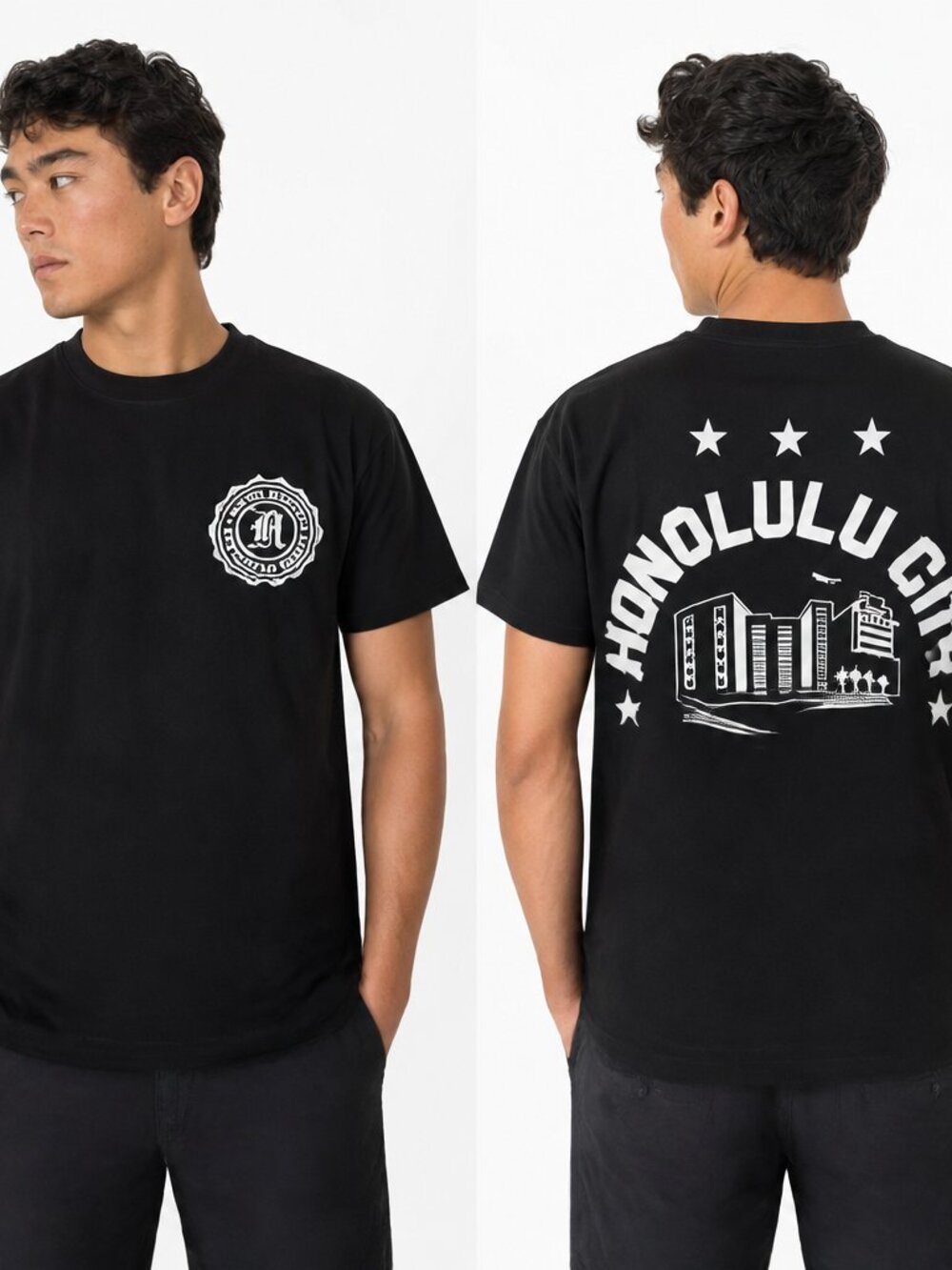 1/2 PRICE🔻Honolulu City Black Tee